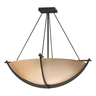 Hubbardton Forge - 124560-SKT-07-SS0054 - Compass Large Semi-Flush - Compass - Dark Smoke