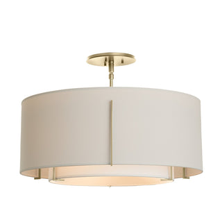 Hubbardton Forge - 126503-SKT-86-SF1590-SE2290 - Exos Double Shade Semi-Flush - Exos - Modern Brass