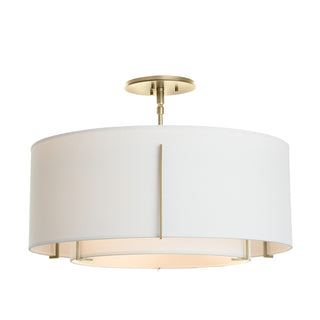 Hubbardton Forge - 126503-SKT-86-SF1590-SF2290 - Exos Double Shade Semi-Flush - Exos - Modern Brass