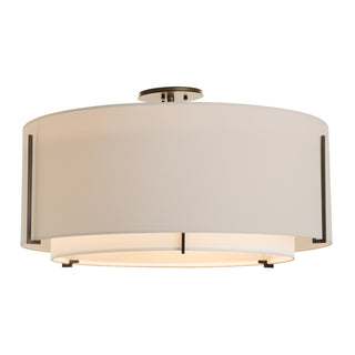 Hubbardton Forge - 126505-SKT-14-SF2290-SE2899 - Exos Large Double Shade Semi-Flush - Exos - Oil Rubbed Bronze