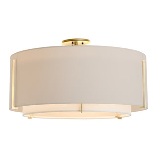 Hubbardton Forge - 126505-SKT-86-SF2290-SE2899 - Exos Large Double Shade Semi-Flush - Exos - Modern Brass