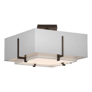 Hubbardton Forge - 126507-SKT-05-SF1205-SF1605 - Exos Square Small Double Shade Semi-Flush - Exos - Bronze