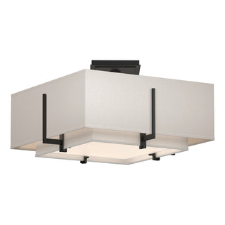 Hubbardton Forge - 126507-SKT-10-SF1205-SE1605 - Exos Square Small Double Shade Semi-Flush - Exos - Black