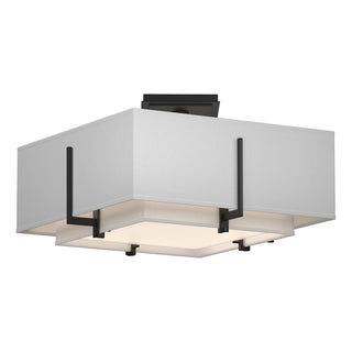 Hubbardton Forge - 126507-SKT-10-SF1205-SF1605 - Exos Square Small Double Shade Semi-Flush - Exos - Black