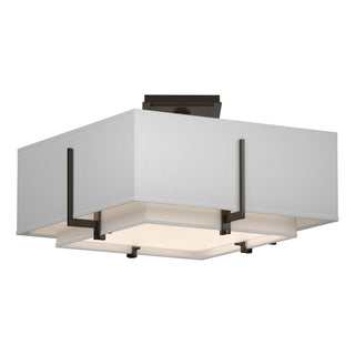 Hubbardton Forge - 126507-SKT-14-SF1205-SF1605 - Exos Square Small Double Shade Semi-Flush - Exos - Oil Rubbed Bronze