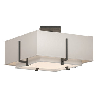 Hubbardton Forge - 126507-SKT-20-SF1205-SE1605 - Exos Square Small Double Shade Semi-Flush - Exos - Natural Iron