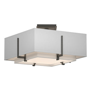 Hubbardton Forge - 126507-SKT-20-SF1205-SF1605 - Exos Square Small Double Shade Semi-Flush - Exos - Natural Iron