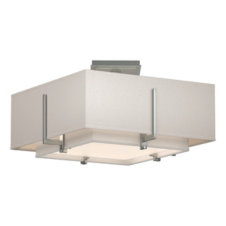 Hubbardton Forge - 126507-SKT-82-SF1205-SE1605 - Exos Square Small Double Shade Semi-Flush - Exos - Vintage Platinum