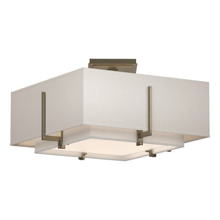 Hubbardton Forge - 126507-SKT-84-SF1205-SE1605 - Exos Square Small Double Shade Semi-Flush - Exos - Soft Gold