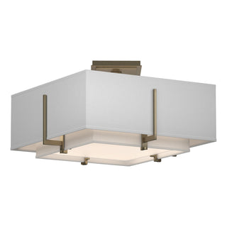 Hubbardton Forge - 126507-SKT-84-SF1205-SF1605 - Exos Square Small Double Shade Semi-Flush - Exos - Soft Gold