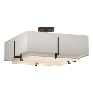 Hubbardton Forge - 126510-SKT-05-SF1605-SE2012 - Exos Square Double Shade Semi-Flush - Exos - Bronze