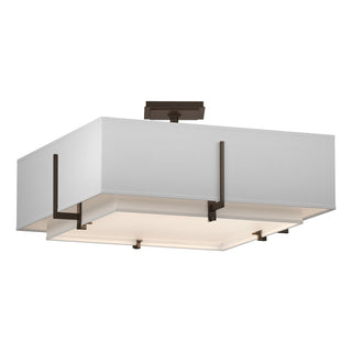 Hubbardton Forge - 126510-SKT-05-SF1605-SF2012 - Exos Square Double Shade Semi-Flush - Exos - Bronze