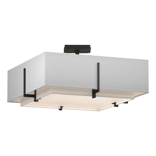 Hubbardton Forge - 126510-SKT-10-SF1605-SF2012 - Exos Square Double Shade Semi-Flush - Exos - Black