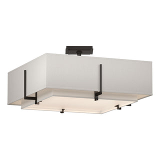 Hubbardton Forge - 126510-SKT-14-SF1605-SE2012 - Exos Square Double Shade Semi-Flush - Exos - Oil Rubbed Bronze