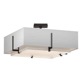 Hubbardton Forge - 126510-SKT-14-SF1605-SF2012 - Exos Square Double Shade Semi-Flush - Exos - Oil Rubbed Bronze