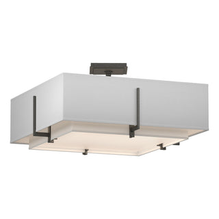 Hubbardton Forge - 126510-SKT-20-SF1605-SF2012 - Exos Square Double Shade Semi-Flush - Exos - Natural Iron