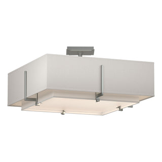 Hubbardton Forge - 126510-SKT-82-SF1605-SE2012 - Exos Square Double Shade Semi-Flush - Exos - Vintage Platinum