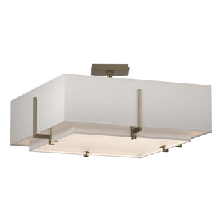Hubbardton Forge - 126510-SKT-84-SF1605-SE2012 - Exos Square Double Shade Semi-Flush - Exos - Soft Gold