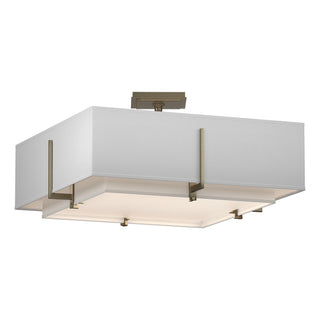 Hubbardton Forge - 126510-SKT-84-SF1605-SF2012 - Exos Square Double Shade Semi-Flush - Exos - Soft Gold