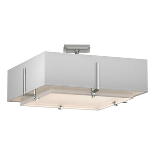 Hubbardton Forge - 126510-SKT-85-SF1605-SF2012 - Exos Square Double Shade Semi-Flush - Exos - Sterling