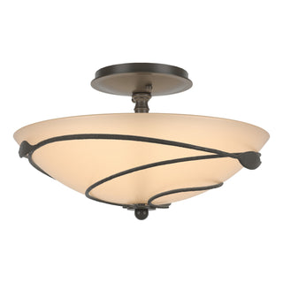 Hubbardton Forge - 126712-SKT-07-SS0048 - Forged Leaves Semi-Flush - Leaf - Dark Smoke