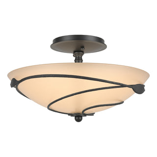 Hubbardton Forge - 126712-SKT-10-SS0048 - Forged Leaves Semi-Flush - Leaf - Black