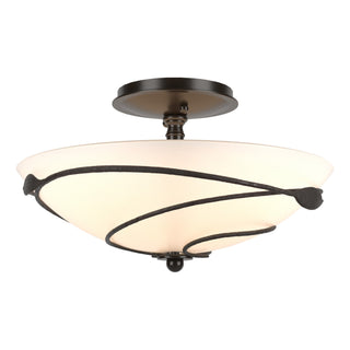 Hubbardton Forge - 126712-SKT-14-GG0048 - Forged Leaves Semi-Flush - Leaf - Oil Rubbed Bronze