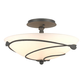 Hubbardton Forge - 126712-SKT-20-GG0048 - Forged Leaves Semi-Flush - Leaf - Natural Iron