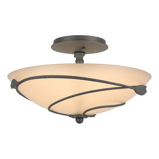 Hubbardton Forge - 126712-SKT-20-SS0048 - Forged Leaves Semi-Flush - Leaf - Natural Iron