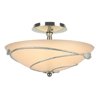Hubbardton Forge - 126712-SKT-85-SS0048 - Forged Leaves Semi-Flush - Leaf - Sterling