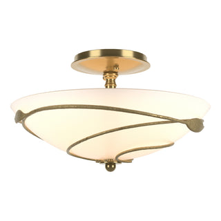 Hubbardton Forge - 126712-SKT-86-GG0048 - Forged Leaves Semi-Flush - Leaf - Modern Brass