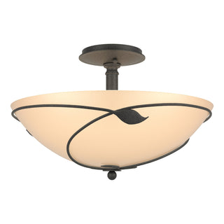 Hubbardton Forge - 126732-SKT-20-SS0052 - Forged Leaves Large Semi-Flush - Leaf - Natural Iron