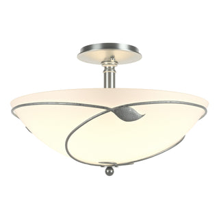 Hubbardton Forge - 126732-SKT-82-GG0052 - Forged Leaves Large Semi-Flush - Leaf - Vintage Platinum