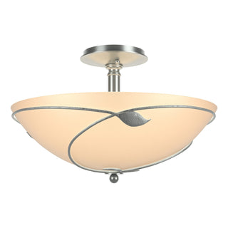 Hubbardton Forge - 126732-SKT-82-SS0052 - Forged Leaves Large Semi-Flush - Leaf - Vintage Platinum