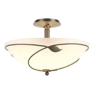 Hubbardton Forge - 126732-SKT-84-GG0052 - Forged Leaves Large Semi-Flush - Leaf - Soft Gold