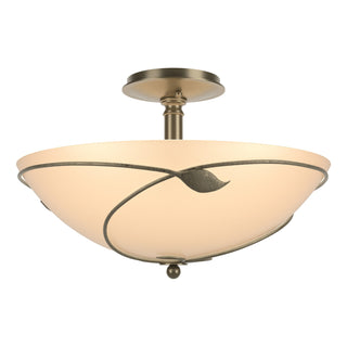 Hubbardton Forge - 126732-SKT-84-SS0052 - Forged Leaves Large Semi-Flush - Leaf - Soft Gold
