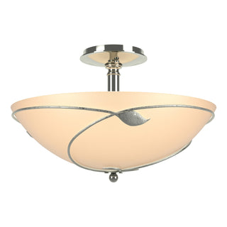 Hubbardton Forge - 126732-SKT-85-SS0052 - Forged Leaves Large Semi-Flush - Leaf - Sterling