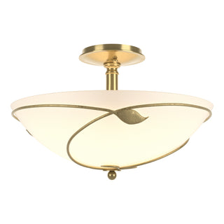 Hubbardton Forge - 126732-SKT-86-GG0052 - Forged Leaves Large Semi-Flush - Leaf - Modern Brass