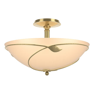 Hubbardton Forge - 126732-SKT-86-SS0052 - Forged Leaves Large Semi-Flush - Leaf - Modern Brass