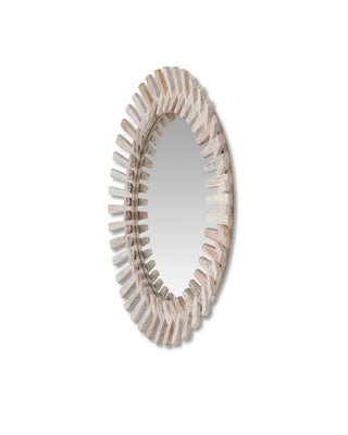 Diza Mirror in Whitewash