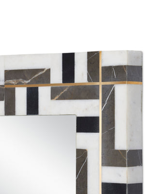 Gentry Mirror in Natural/Brass