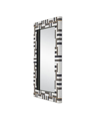 Gentry Mirror in Natural/Brass