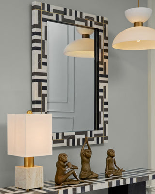 Gentry Mirror in Natural/Brass