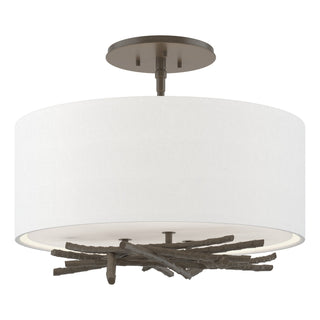 Hubbardton Forge - 127660-SKT-07-SF1505 - Brindille Semi-Flush - Brindille - Dark Smoke