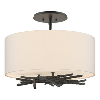 Hubbardton Forge - 127660-SKT-10-SE1505 - Brindille Semi-Flush - Brindille - Black