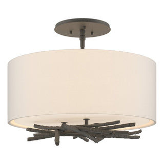 Hubbardton Forge - 127660-SKT-20-SE1505 - Brindille Semi-Flush - Brindille - Natural Iron