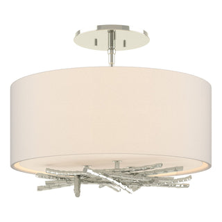 Hubbardton Forge - 127660-SKT-85-SE1505 - Brindille Semi-Flush - Brindille - Sterling