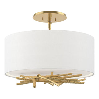 Hubbardton Forge - 127660-SKT-86-SF1505 - Brindille Semi-Flush - Brindille - Modern Brass