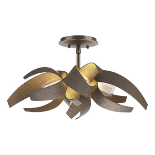 Hubbardton Forge - 128712-SKT-05-YE0352 - Corona Semi-Flush - Corona - Bronze