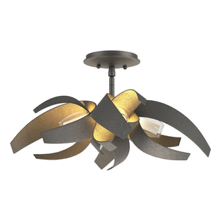 Hubbardton Forge - 128712-SKT-20-YE0352 - Corona Semi-Flush - Corona - Natural Iron